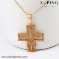 32703 Xuping charme da moda Presentes Christma banhados a ouro Pingente de cruz